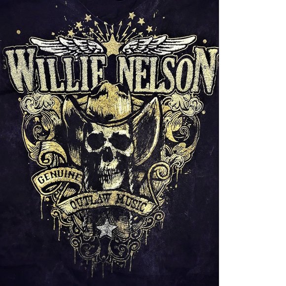 Willie Nelson Choker Acid rock country Official cotton T-Shirt S NWT - Picture 2 of 3